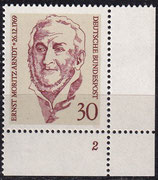 BRD 611 postfrisch mit Eckrand rechts unten (FN2)