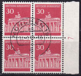 BRD 808 DZ1 gestempelt Viererblock mit Bogenrand rechts