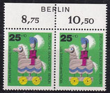 BERL 413 postfrisch waagrechtes Paar mit Bogenrand oben