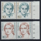 BRD 1304-1305 postfrisch waagrechte Paare mit Bogenrand rechts