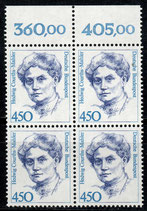 BRD 1614 postfrisch Viererblock mit Bogenrand oben