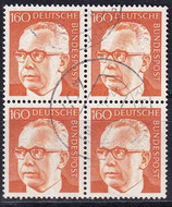 BRD 692 gestempelt Viererblock