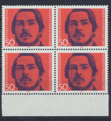 BRD 657 postfrisch Viererblock mit Bogenrand unten