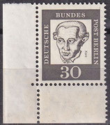 BERL 206 postfrisch mit Eckrand links unten