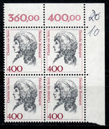 BRD 1582 postfrisch Viererblock mit Eckrand rechts oben