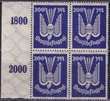 DR 267 postfrisch Viererblock mit Bogenrand links