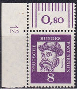 BERL 201 DZ12 postfrisch mit Eckrand links oben