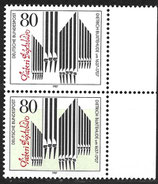 BRD 1323 postfrisch senkrechtes Paar mit Bogenrand rechts