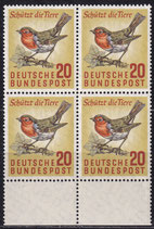 BRD 275 postfrisch Viererblock mit Bogenrand unten