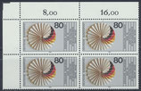 BRD 1185 postfrisch Viererblock mit Eckrand links oben