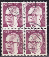 BRD 730 gestempelt Viererblock