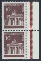 BERL 286 postfrisch senkrechtes Paar mit Bogenrand rechts