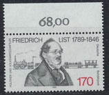 BRD 1429 postfrisch mit Bogenrand oben