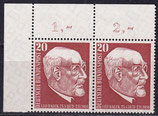 BRD 278 postfrisch waagrechtes Paar mit Eckrand links oben
