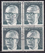 BRD 642 gestempelt Viererblock