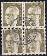 BRD 644 gestempelt Viererblock