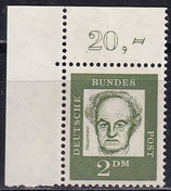 BRD 362 y postfrisch mit Eckrand links oben