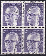 BRD 645 gestempelt Viererblock