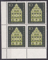 BRD 279 postfrisch Viererblock mit Eckrand links unten