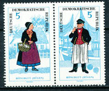 DDR 1074-1075 postfrisch Zusammendruck