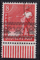 BIZO 38 I W gestempelt mit Bogenrand unten