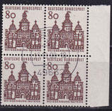 BRD 461 gestempelt Viererblock mit Bogenrand rechts