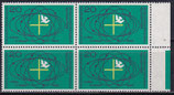 BRD 568 postfrisch Viererblock mit Bogenrand rechts