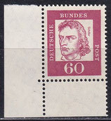 BRD 357 y postfrisch mit Eckrand links unten