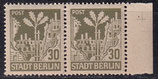 SBZ 7A postfrisch waagrechtes Paar mit Bogenrand rechts