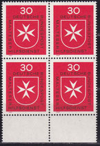 BRD 600 postfrisch mit Bogenrand unten