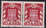 SAAR-DI 33 gestempelt waagrechtes Paar (Stempel ?)