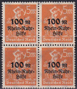 DR 258 postfrisch Viererblock