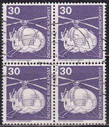 BRD 849 gestempelt Viererblock