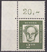BERL 213 postfrisch mit Eckrand links oben