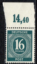 ABGA 923 postfrisch mit Bogenrand oben