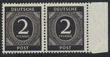 ABGA 912 postfrisch waagrechtes Paar mit Bogenrand rechts