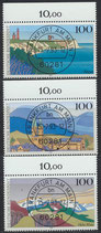 BRD 1684-1686 gestempelt mit Bogenränder oben