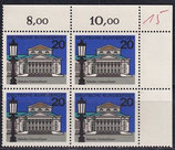 BRD 419 postfrisch Viererblock mit Eckrand rechts oben