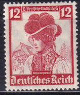 DR 593 ungebraucht mit Falz
