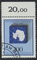 BRD 1117 gestempelt mit Bogenrand oben (RWZ 20,00)