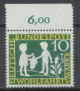 BRD 323 postfrisch Bogenrand oben