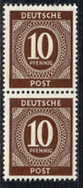 ABGA 918 postfrisch senkrechtes Paar