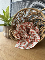 Musselindecke "orange creme"