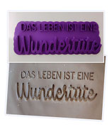 Schriftzug Das Leben ist eine Wundertüte
