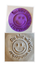 Schriftzug Smiley Du bist wirklich wunderbar