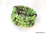 Tagua Snake Bracelet - Green
