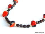 Shamans Necklace - red and black