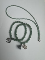 Jade/Silber- Set