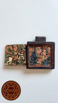 Äthiopisches Diptychon aus Holz