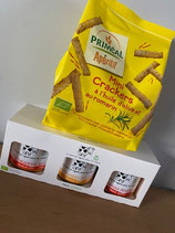 Crackers met 3 spreads